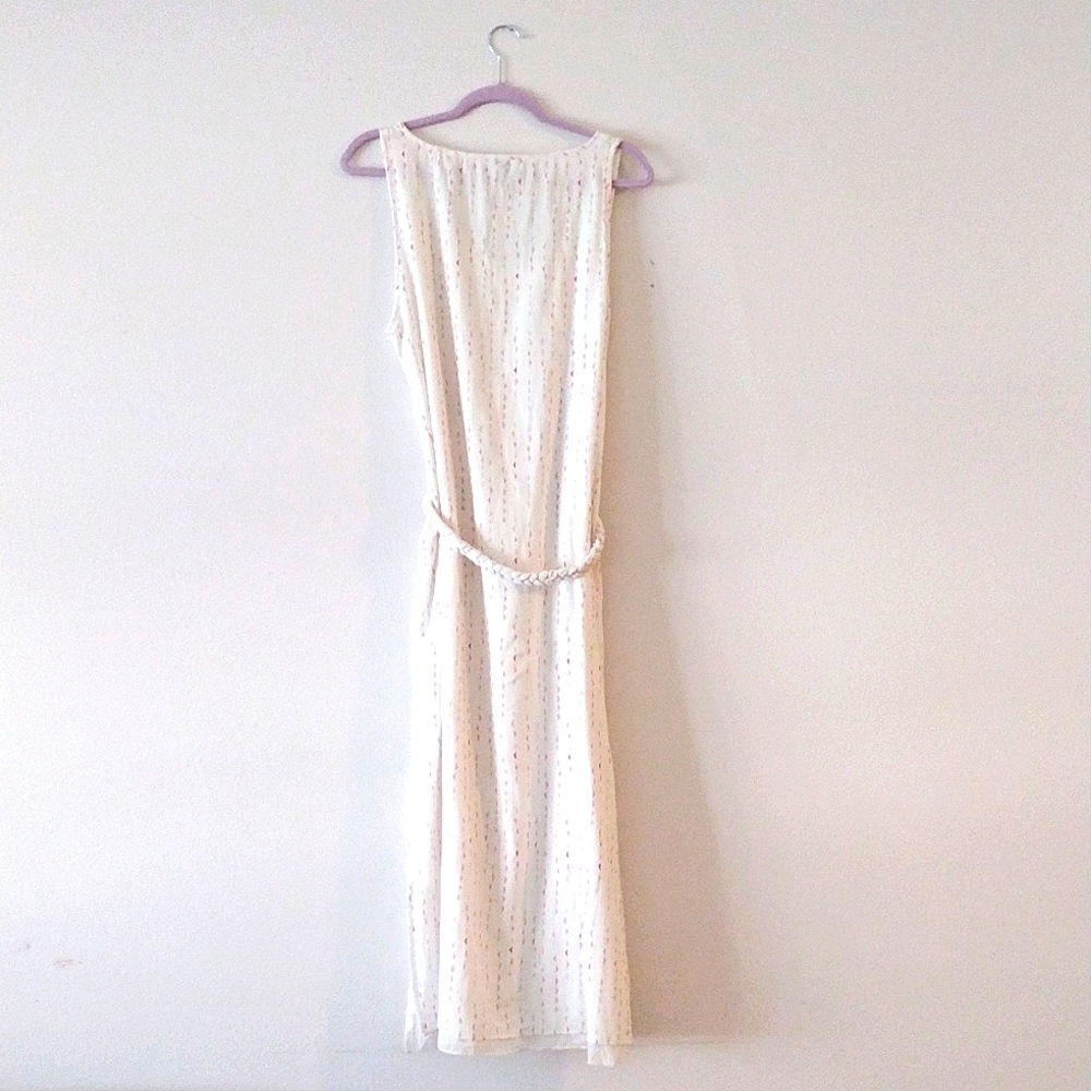 $188 Anthropologie Lilla P Dress Soft Triangle Print Feminine Playful - Picture 4 of 7